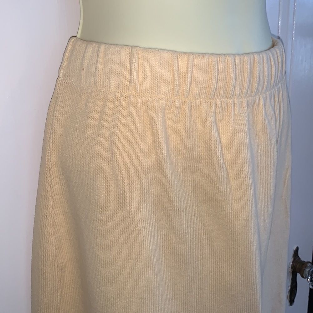 Vtg Only In‎ USA yellow maxi sweater skirt - Picture 4 of 12
